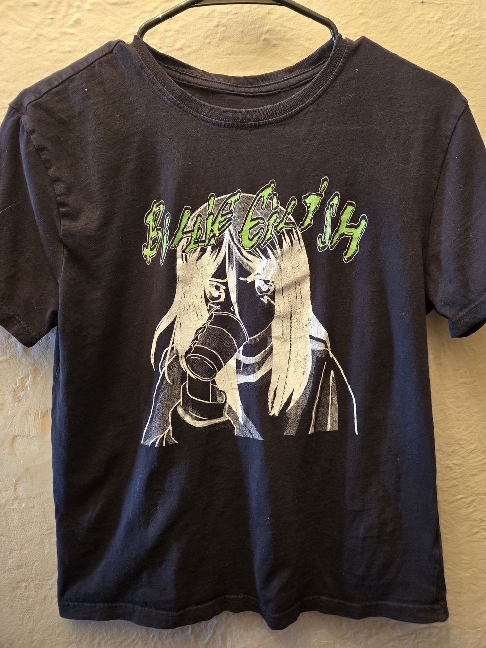 Billie Eilish Anime Graphic Tee Black Alt Goth Band Style Crop T Shirt
